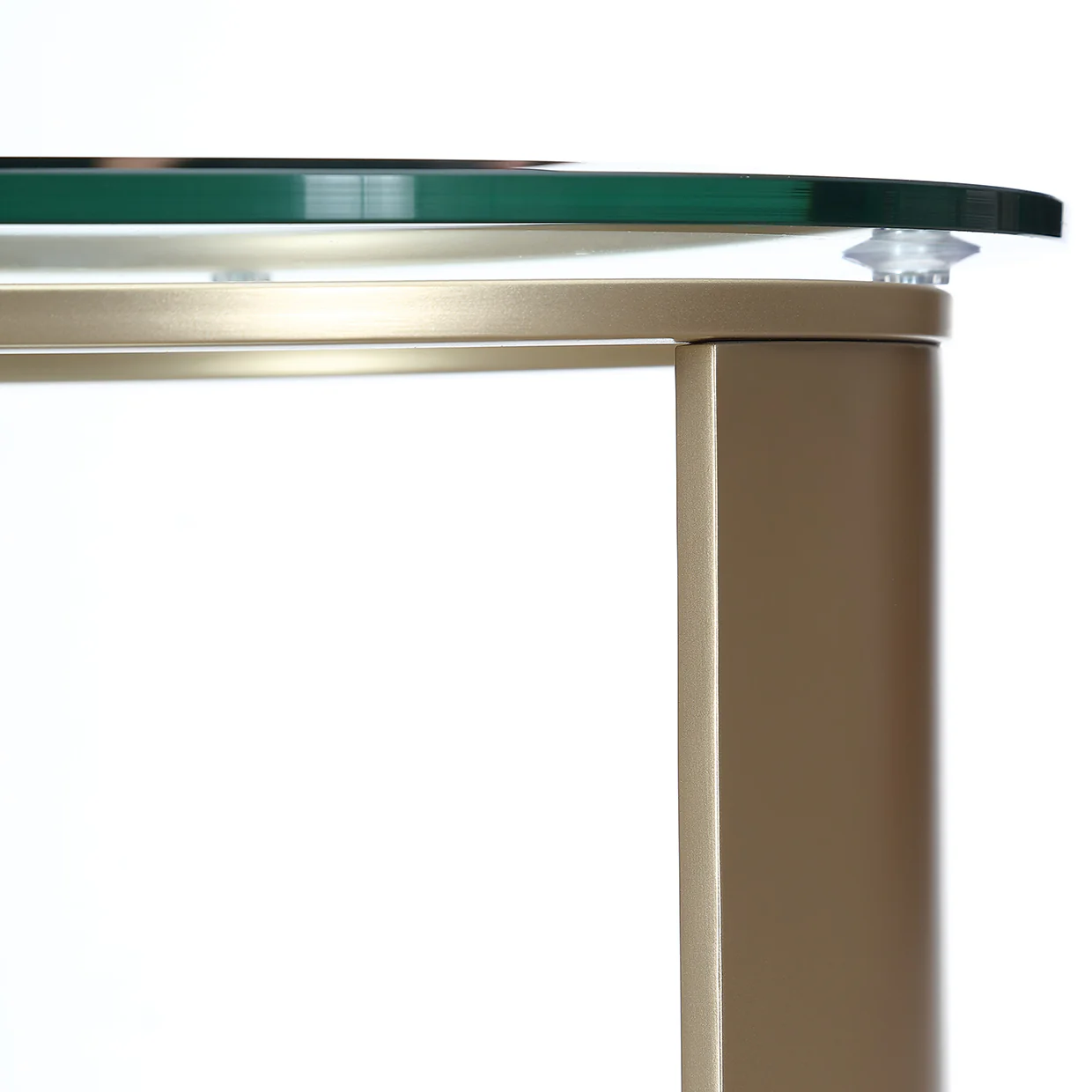 Michael Amini Houston Chairside Table Brushed Gold - Image 4