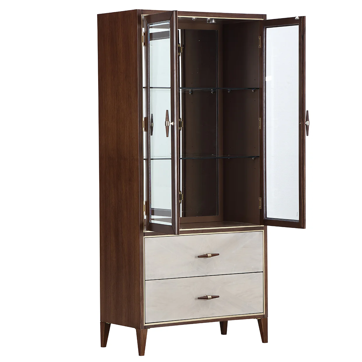 Michael Amini Houston Display Cabinet Walnut - Image 2