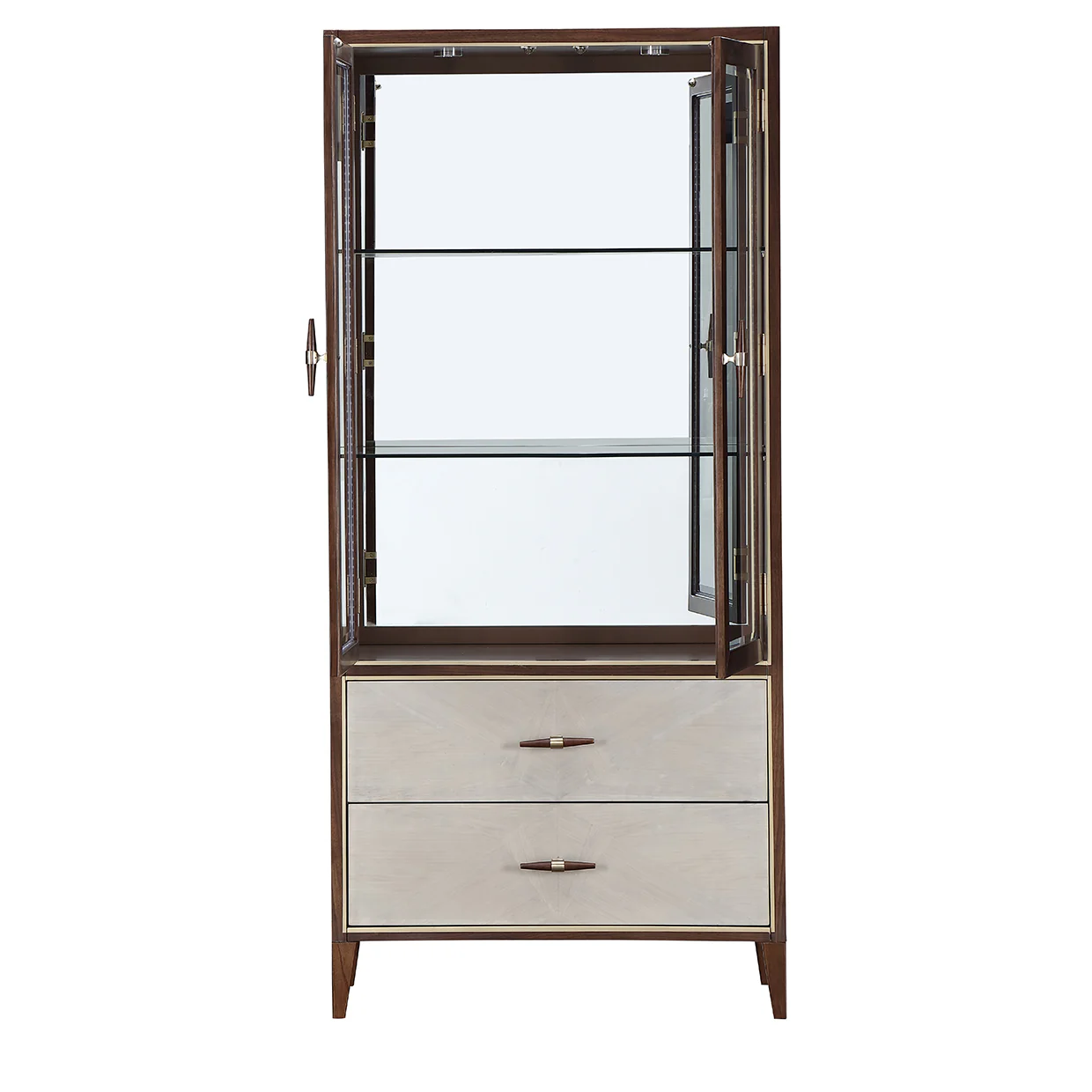 Michael Amini Houston Display Cabinet Walnut - Image 3