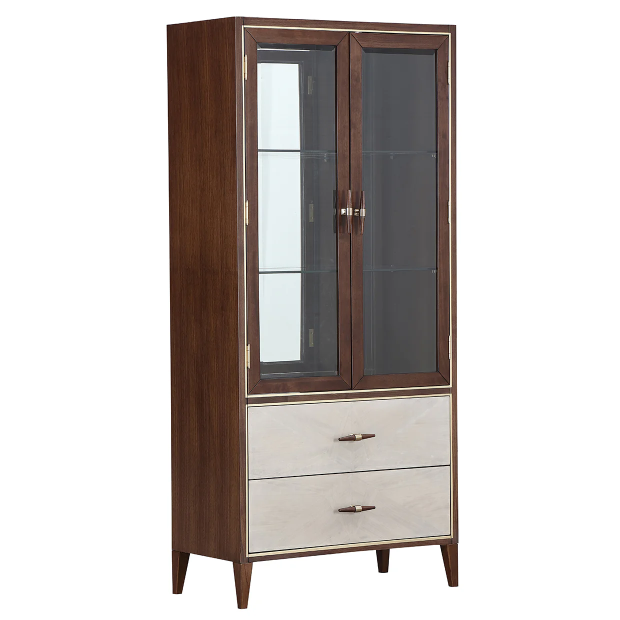 Michael Amini Houston Display Cabinet Walnut - Image 4