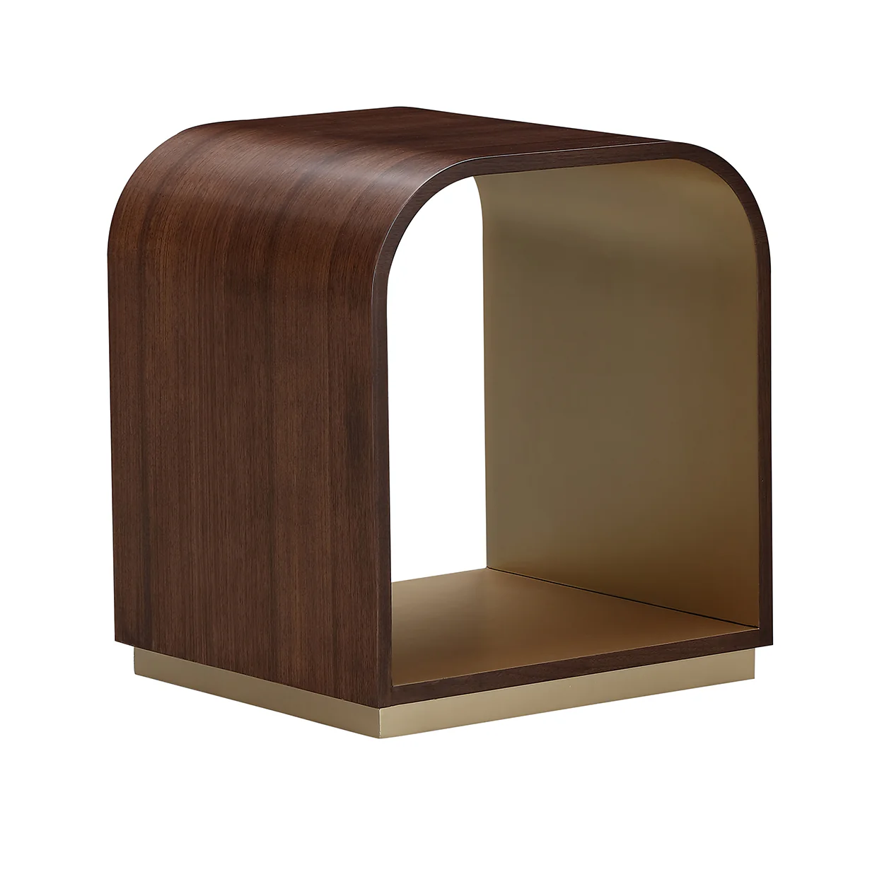 Michael Amini Houston End Table Walnut - Image 4