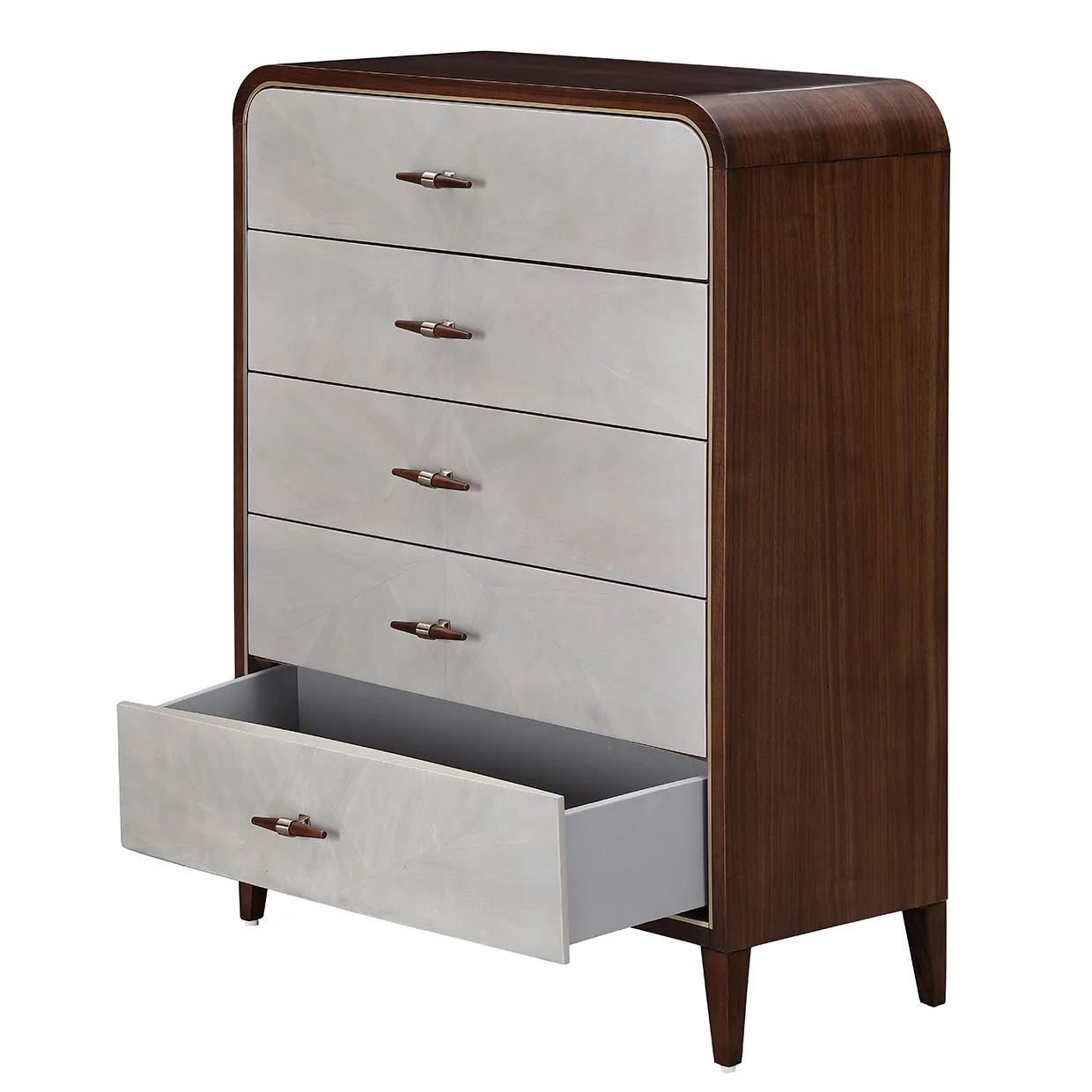 Michael Amini Houston Houston 5 Drawer Chest Walnut - Image 2