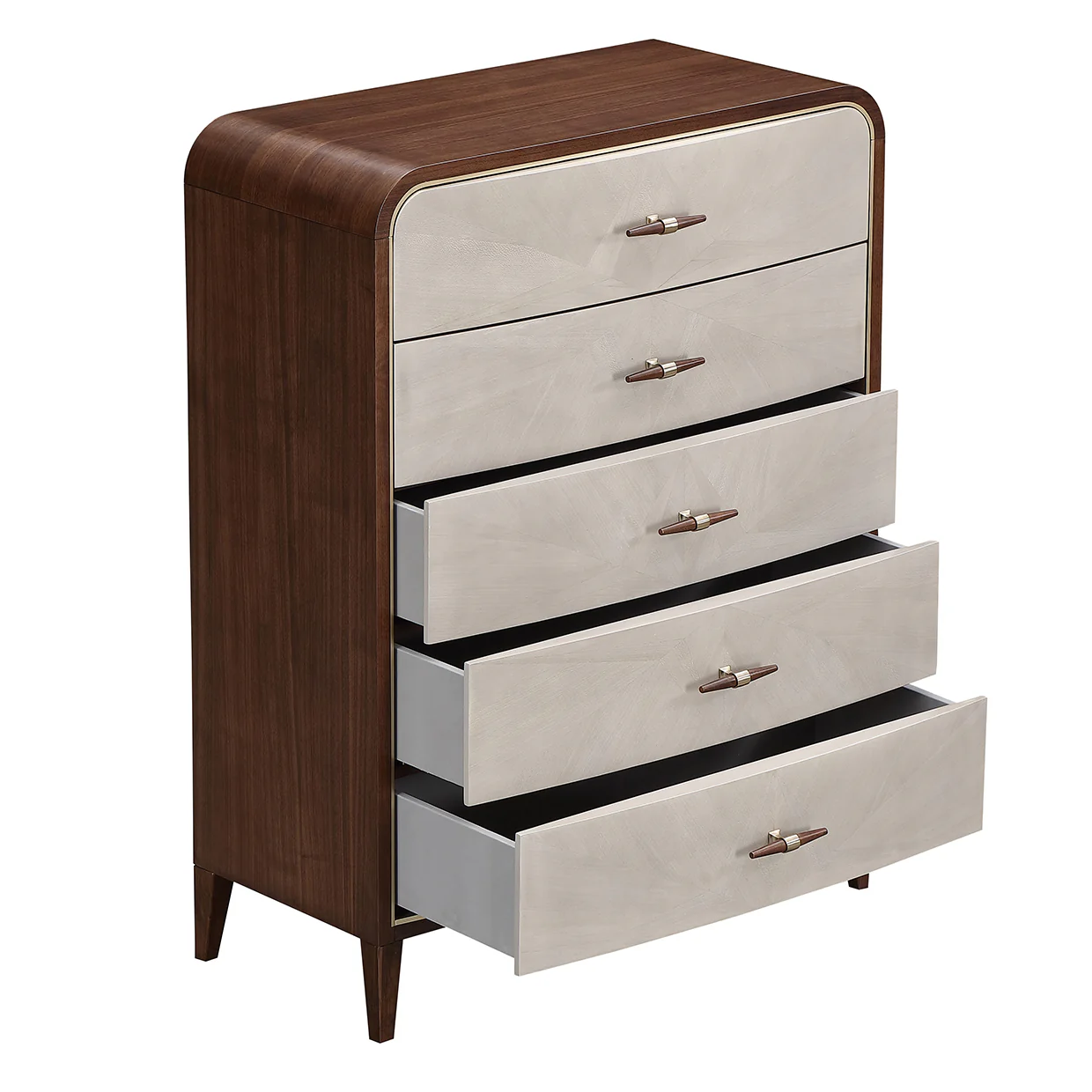 Michael Amini Houston Houston 5 Drawer Chest Walnut - Image 5