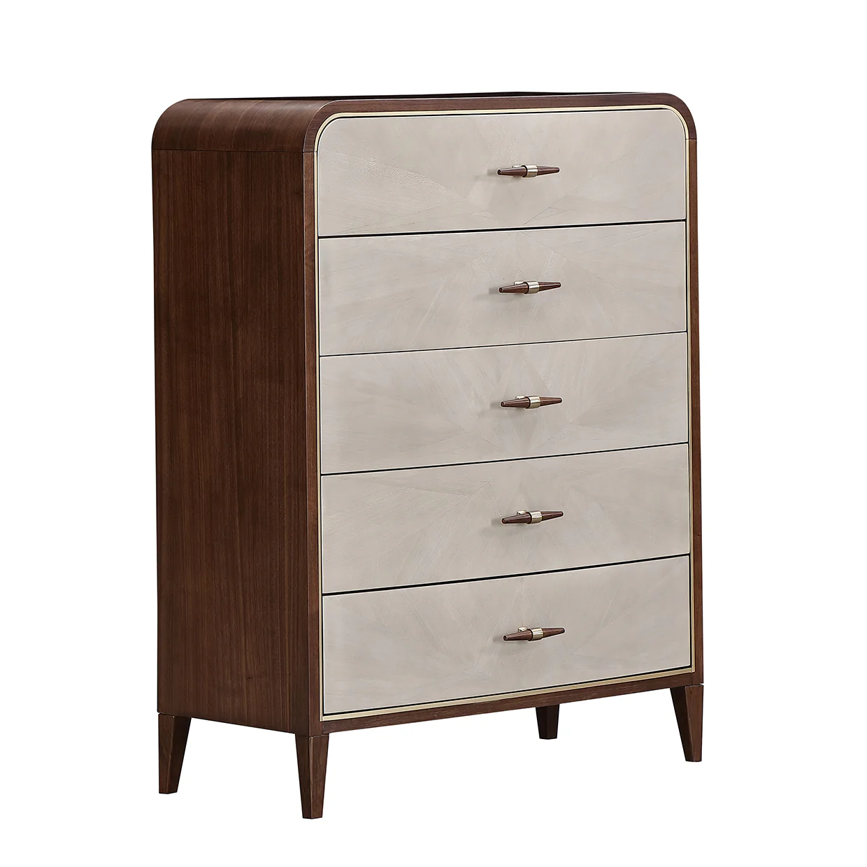 Michael Amini Houston Houston 5 Drawer Chest Walnut - Image 6