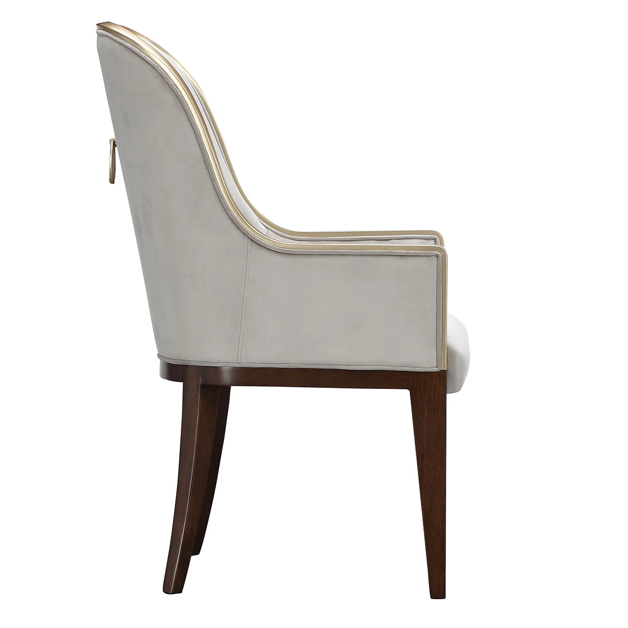 Michael Amini Houston Houston Assmebled Arm Chair Walnut - Image 5