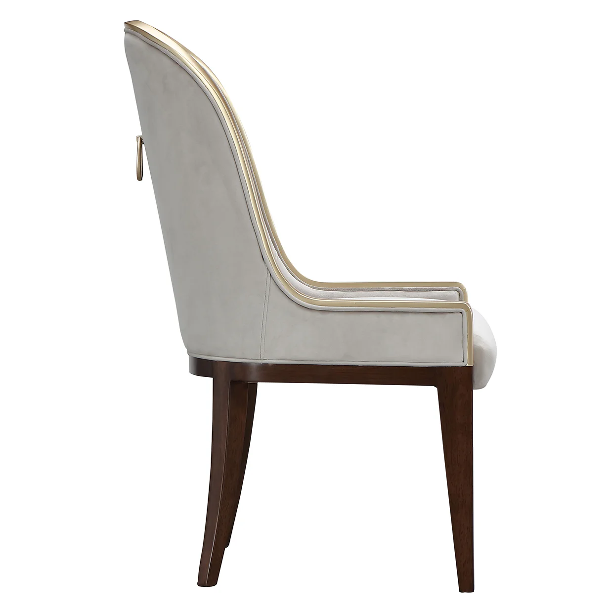 Michael Amini Houston Side Chair - Walnut - Image 4