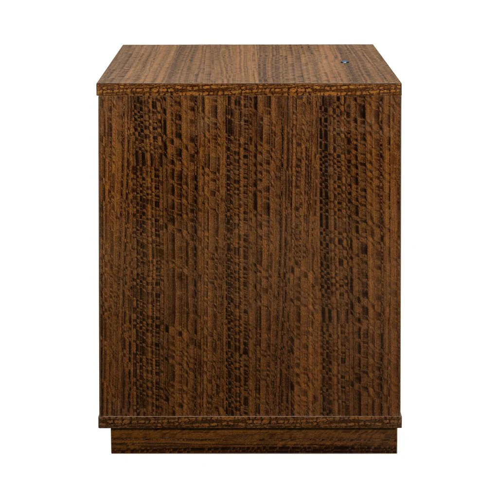 Michael Amini Kayner 1-Drawer Nightstand with LED Lights - Charcoal - Image 4