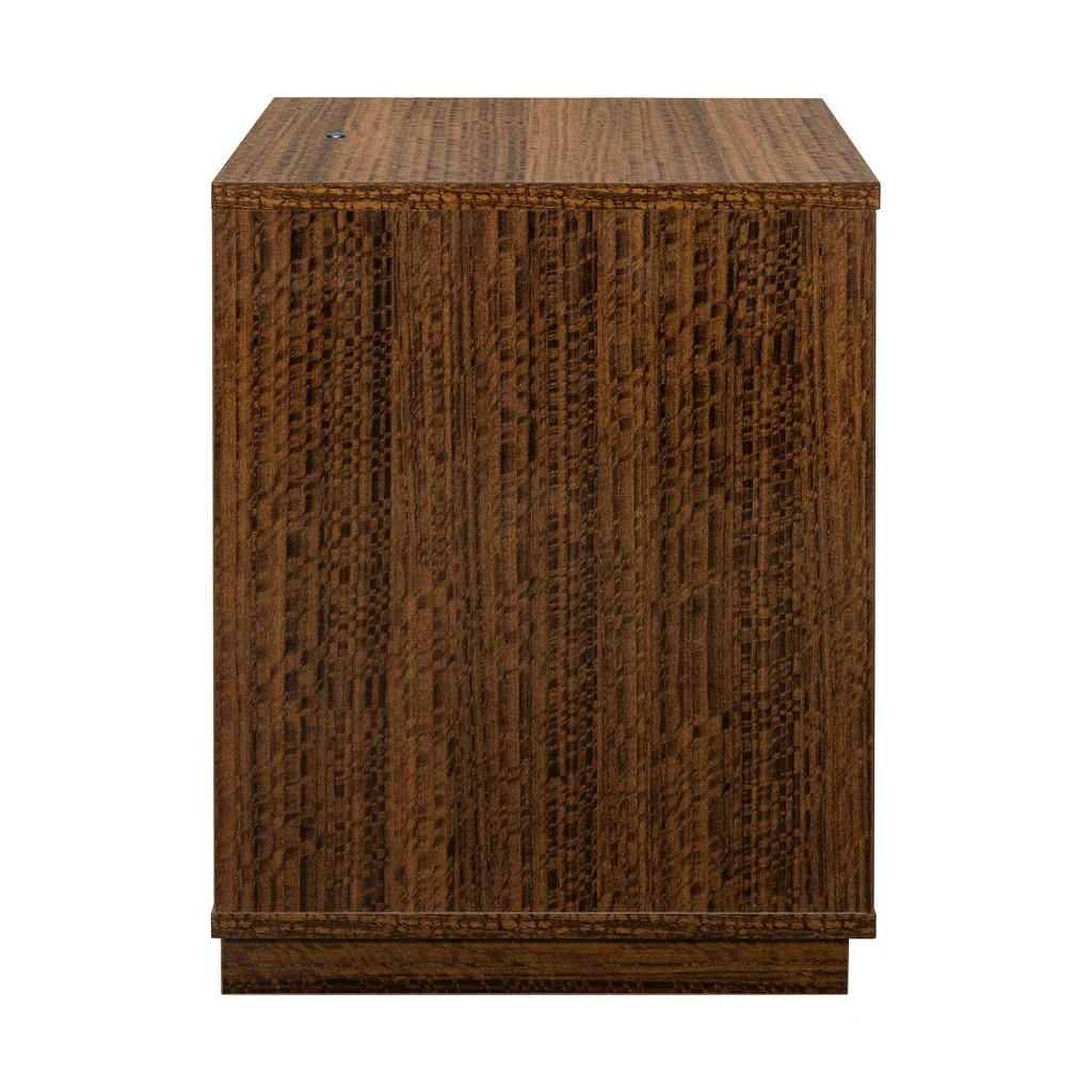 Michael Amini Kayner 1-Drawer Nightstand with LED Lights - Charcoal - Image 5