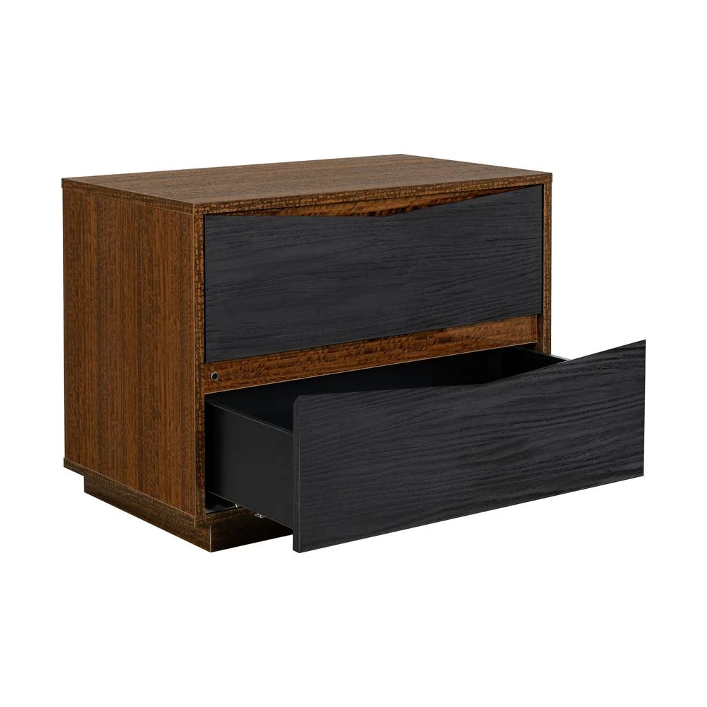 Michael Amini Kayner 2-Drawer Nightstand - Charcoal - Image 6