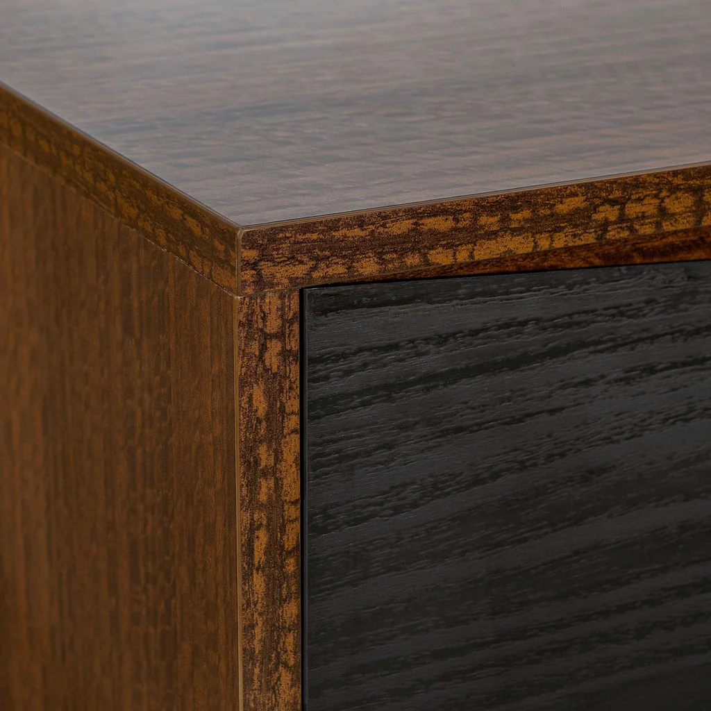 Michael Amini Kayner 2-Drawer Nightstand - Charcoal - Image 7