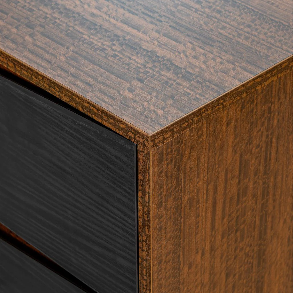 Michael Amini Kayner 2-Drawer Nightstand - Charcoal - Image 8