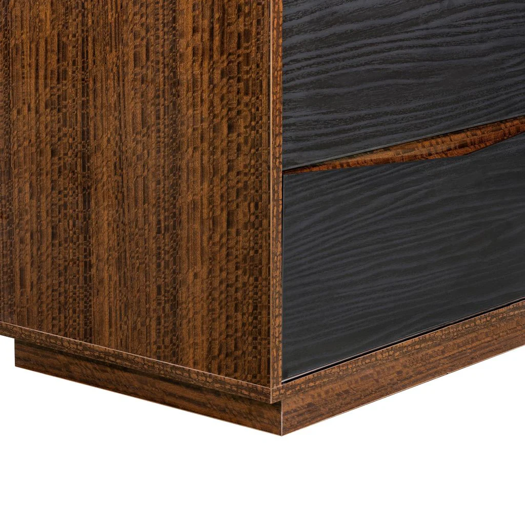 Michael Amini Kayner 2-Drawer Nightstand - Charcoal - Image 9