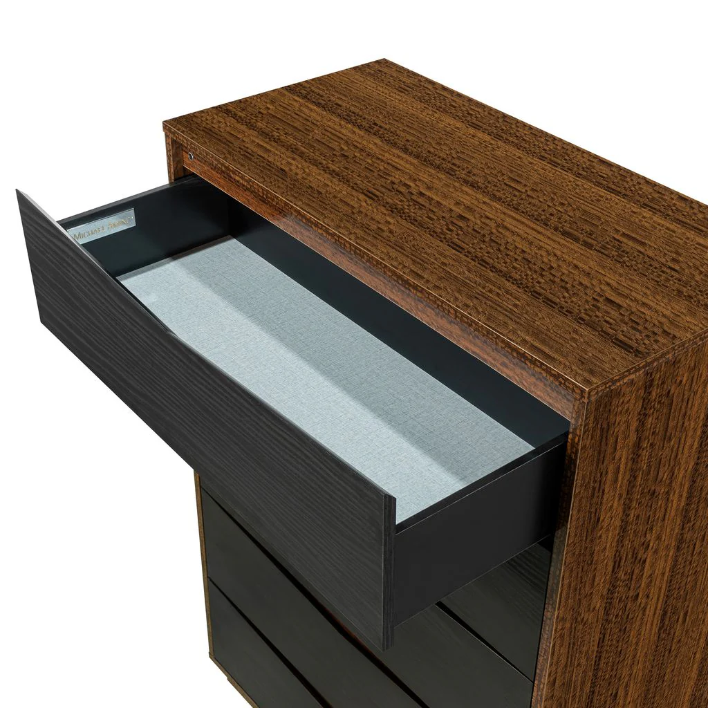 Michael Amini Kayner 5-Drawer Chest - Charcoal - Image 11