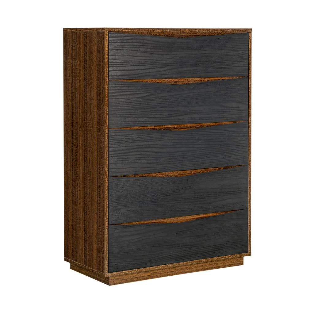 Michael Amini Kayner 5-Drawer Chest - Charcoal - Image 3