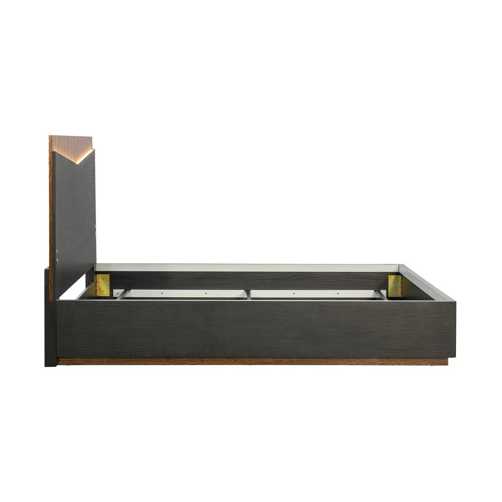 Michael Amini Kayner Bed with LED Lights - Charcoal - Image 4