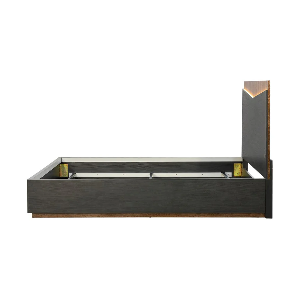 Michael Amini Kayner Bed with LED Lights - Charcoal - Image 5
