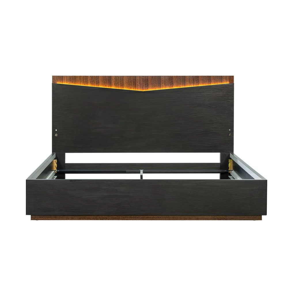 Michael Amini Kayner Bed with LED Lights - Charcoal - Image 7