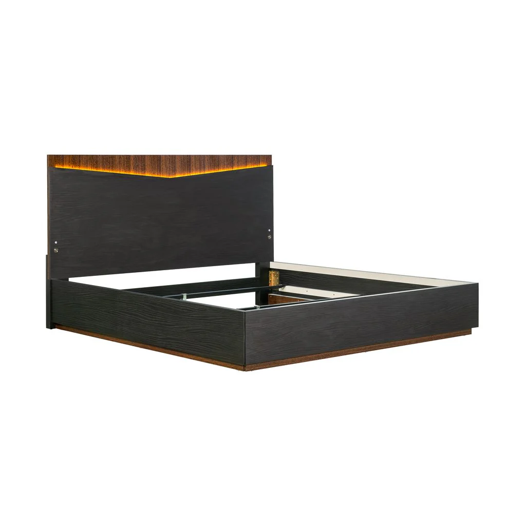 Michael Amini Kayner Bed with LED Lights - Charcoal - Image 8