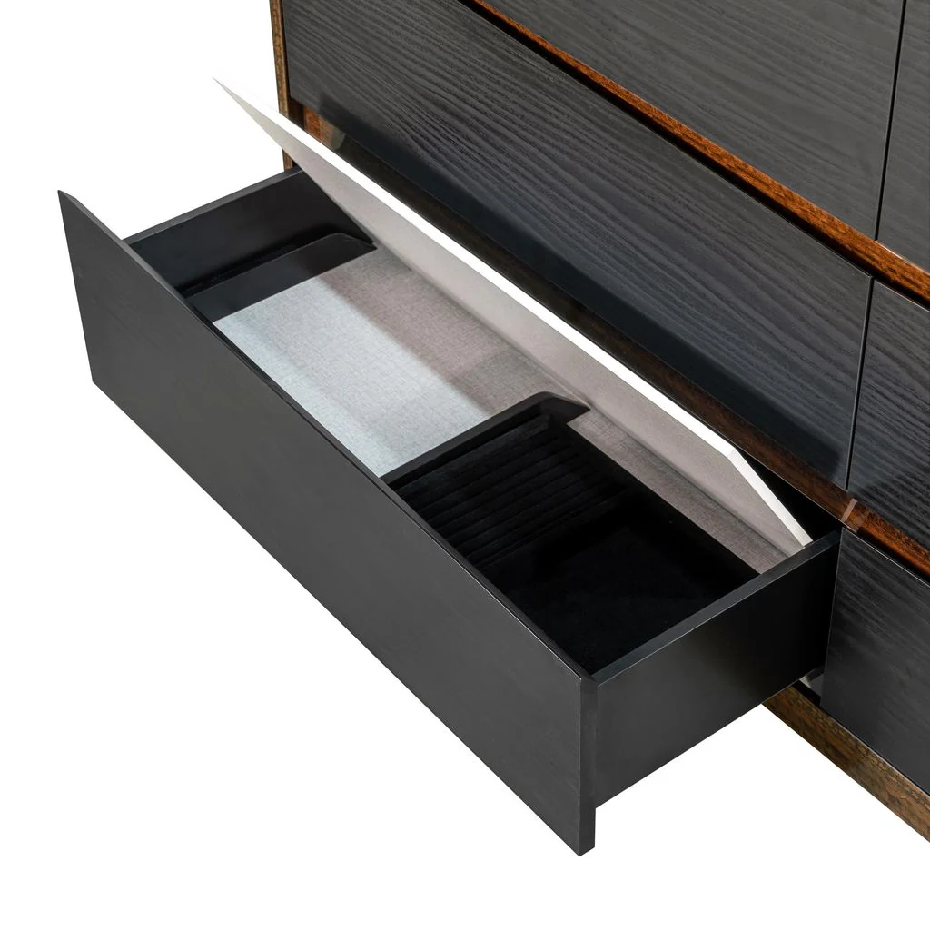 Michael Amini Kayner Dresser - Charcoal - Image 9