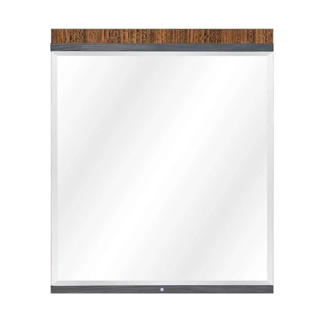 Michael Amini Kayner Dresser Mirror with LED Lights - Charcoal - Image 2