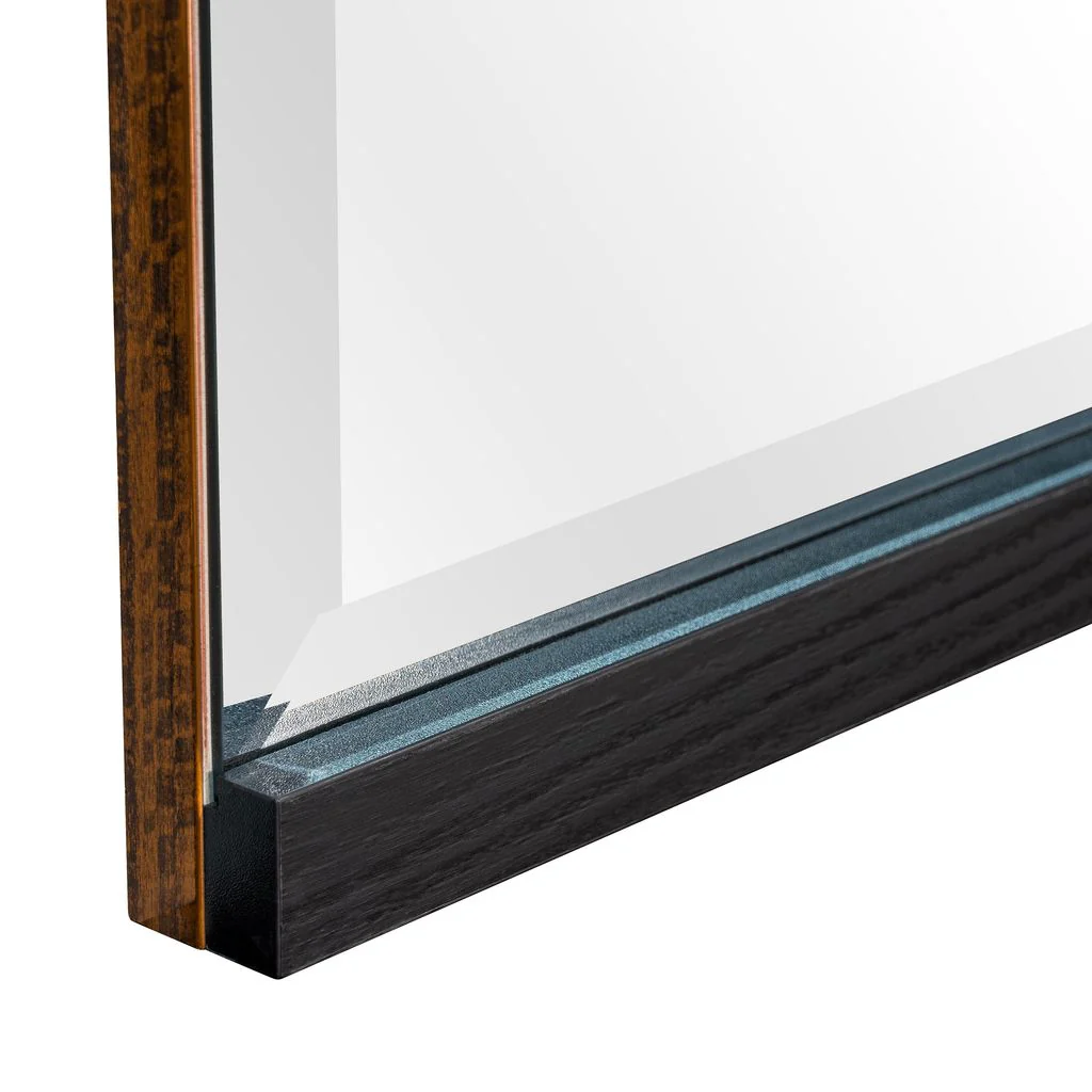 Michael Amini Kayner Dresser Mirror with LED Lights - Charcoal - Image 6