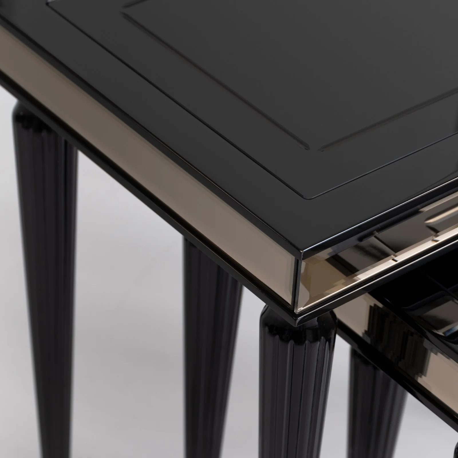 Michael Amini La Francaise Nesting Tables, Set of 3 - Black Ice - Image 8