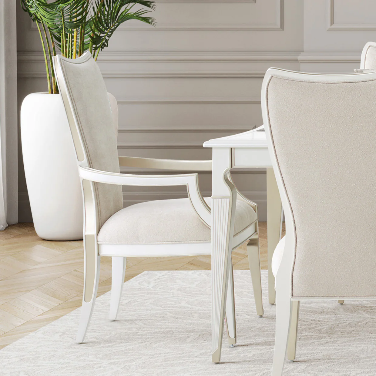 Michael Amini La Marisia Dining Arm Chair - Set of 2 - Image 16
