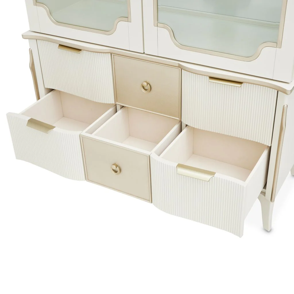 Michael Amini La Marisia Display Cabinet - Creamy Pearl - Image 12