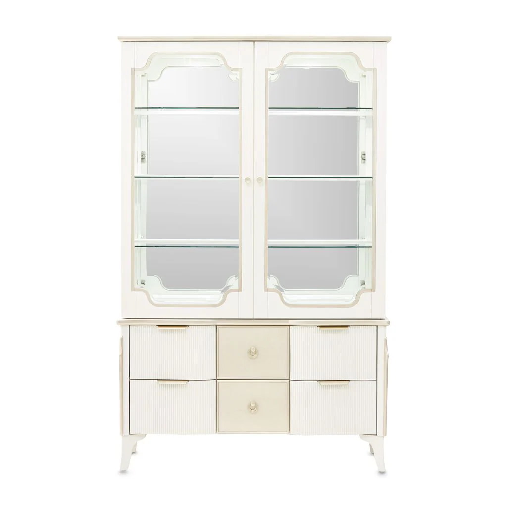 Michael Amini La Marisia Display Cabinet - Creamy Pearl - Image 2
