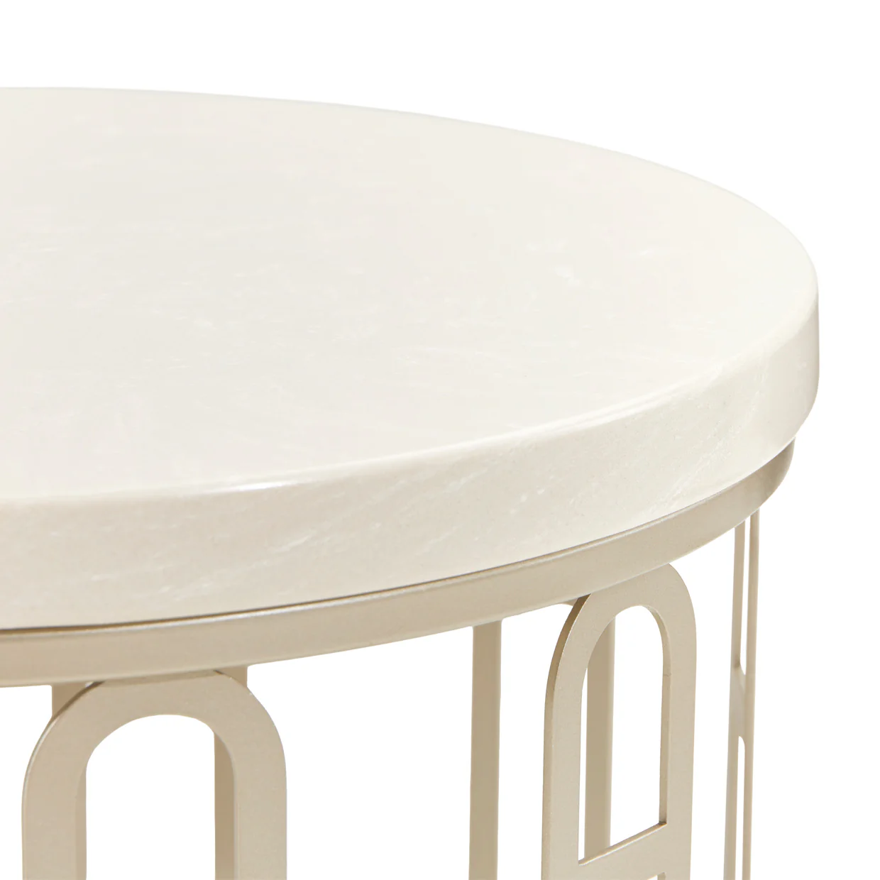 Michael Amini La Marisia Marble Chairside Table - Image 5