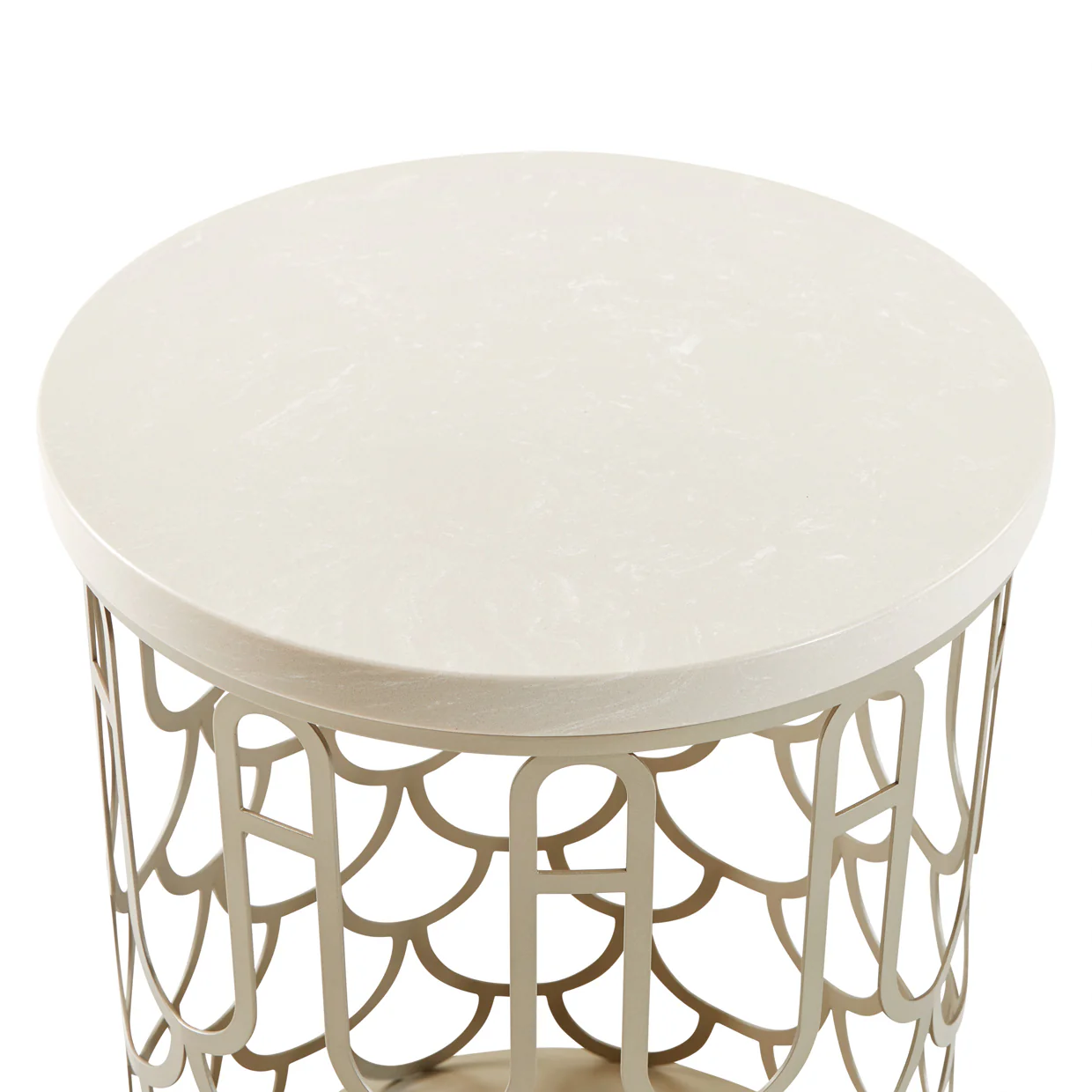 Michael Amini La Marisia Marble Chairside Table - Image 6