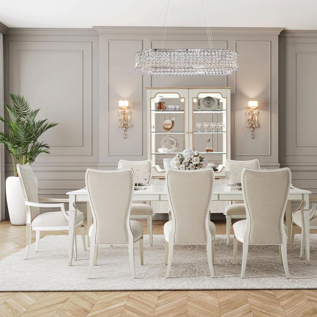Michael Amini La Marisia Rectangular Dining Table - Image 13