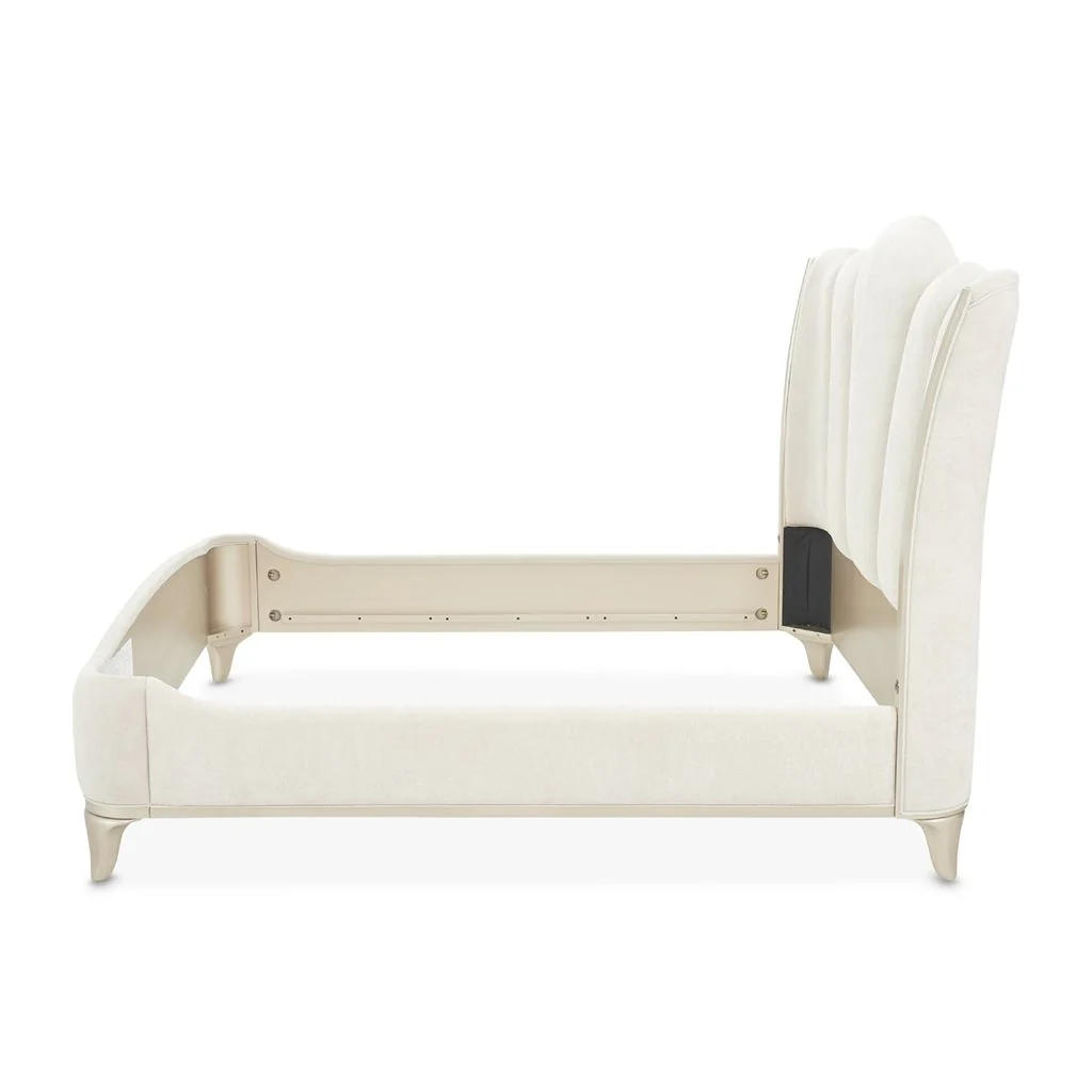 Michael Amini La Marisia Upholstered Bed - Tranquil/Champagne Gold - Image 4