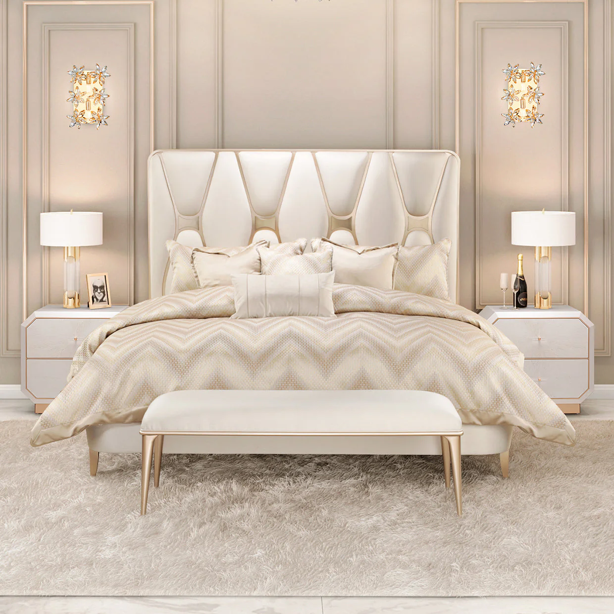 Michael Amini La Rachelle Bench - Image 2