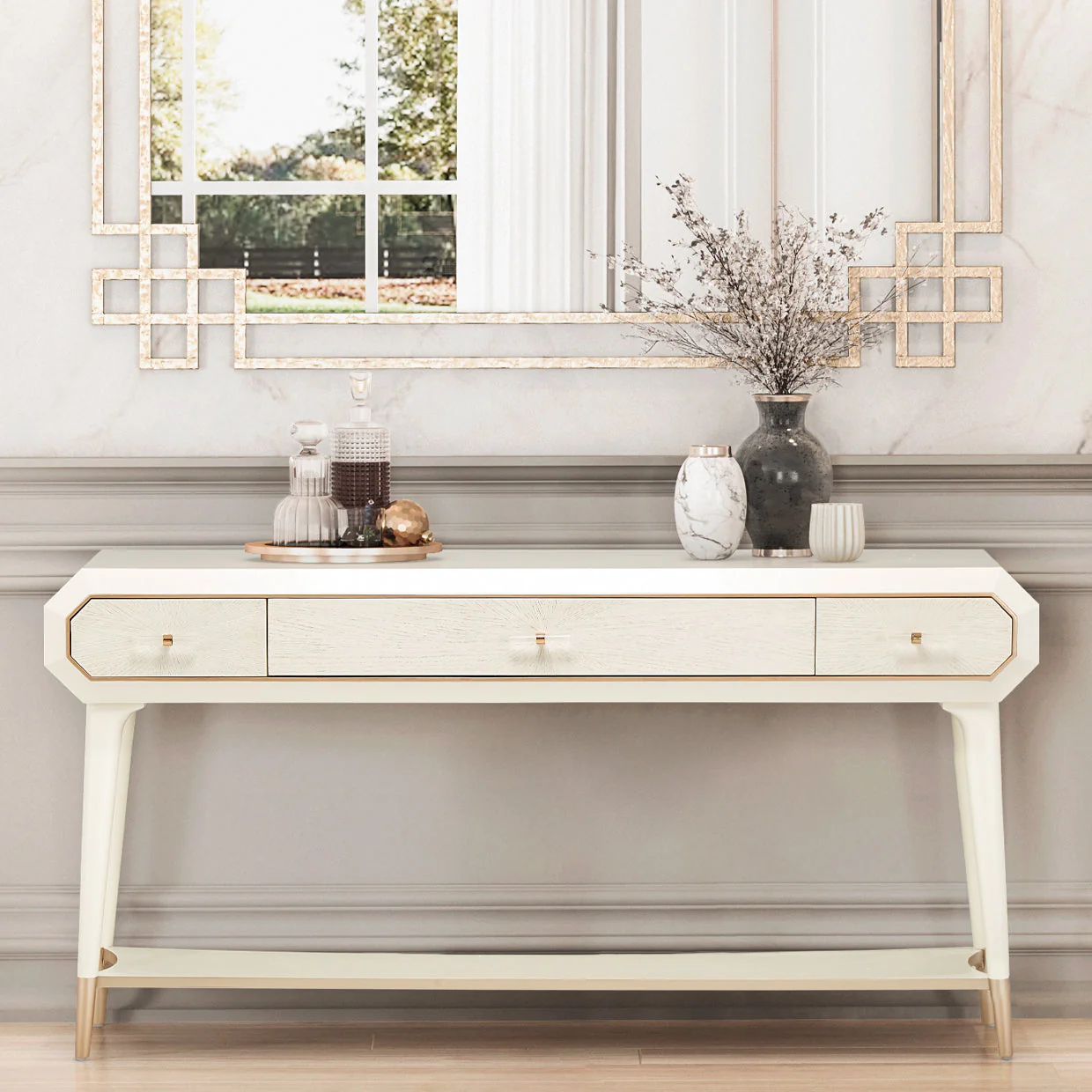 Michael Amini La Rachelle Console Table - Image 2