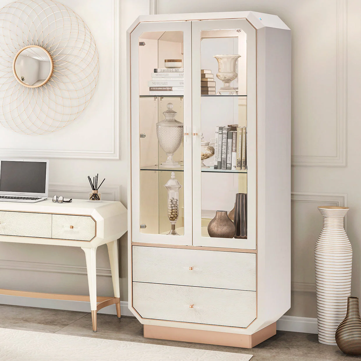 Michael Amini La Rachelle Display Cabinet - Image 3