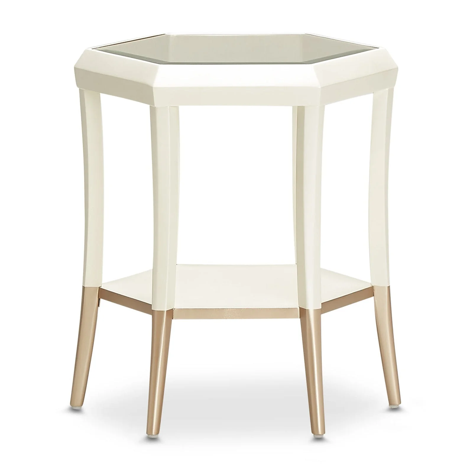 Michael Amini La Rachelle Hexagon Accent Table - Image 3