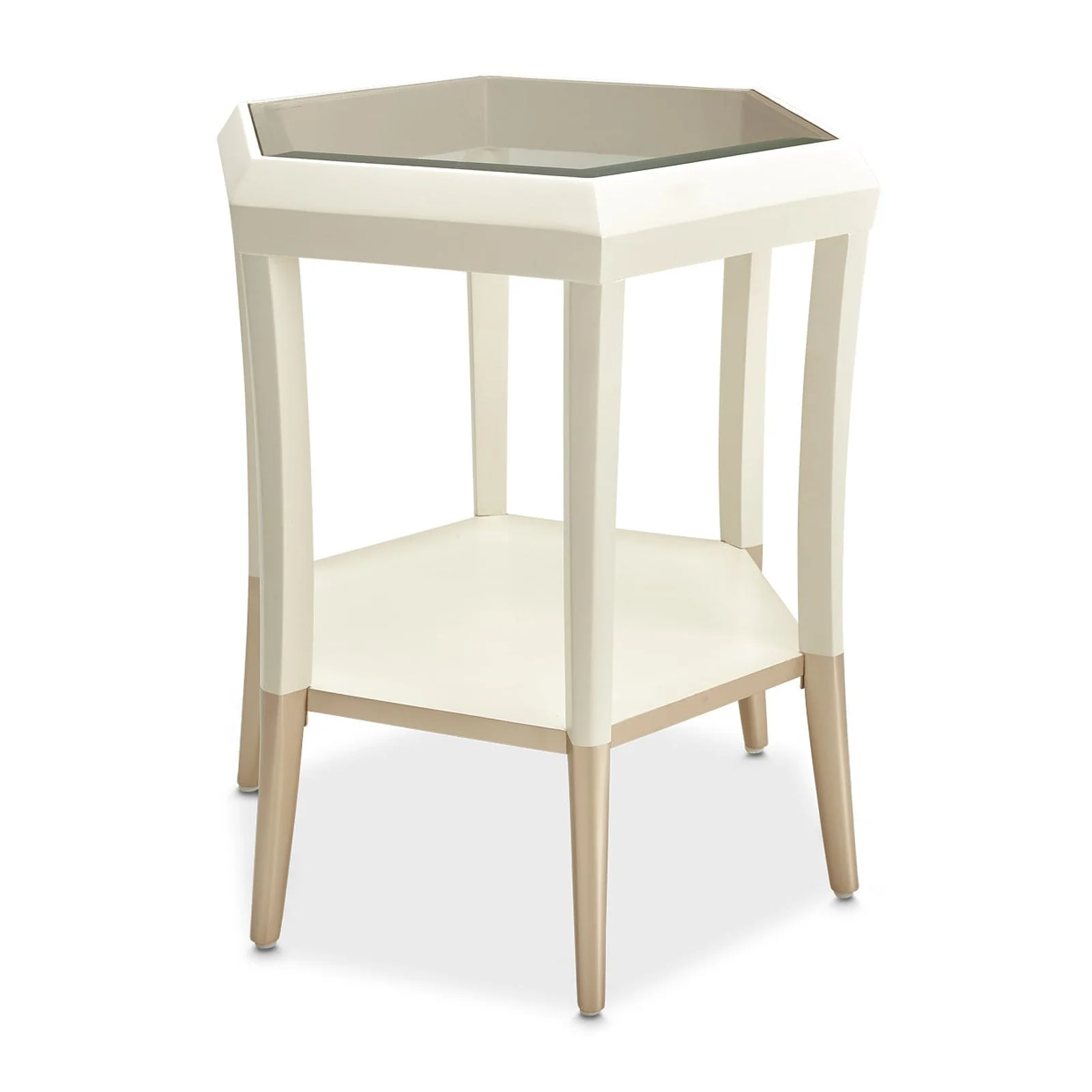 Michael Amini La Rachelle Hexagon Accent Table - Image 5