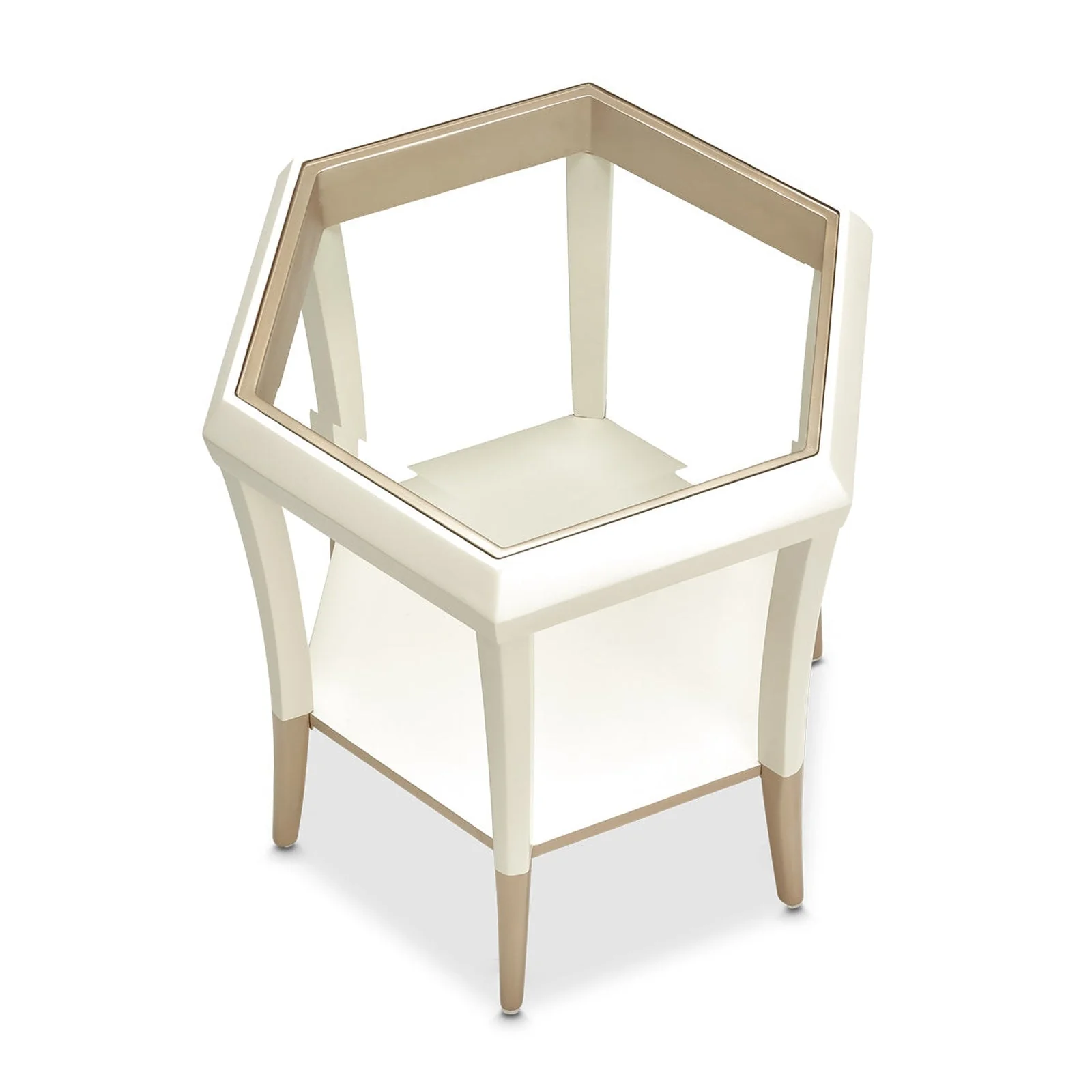 Michael Amini La Rachelle Hexagon Accent Table - Image 6