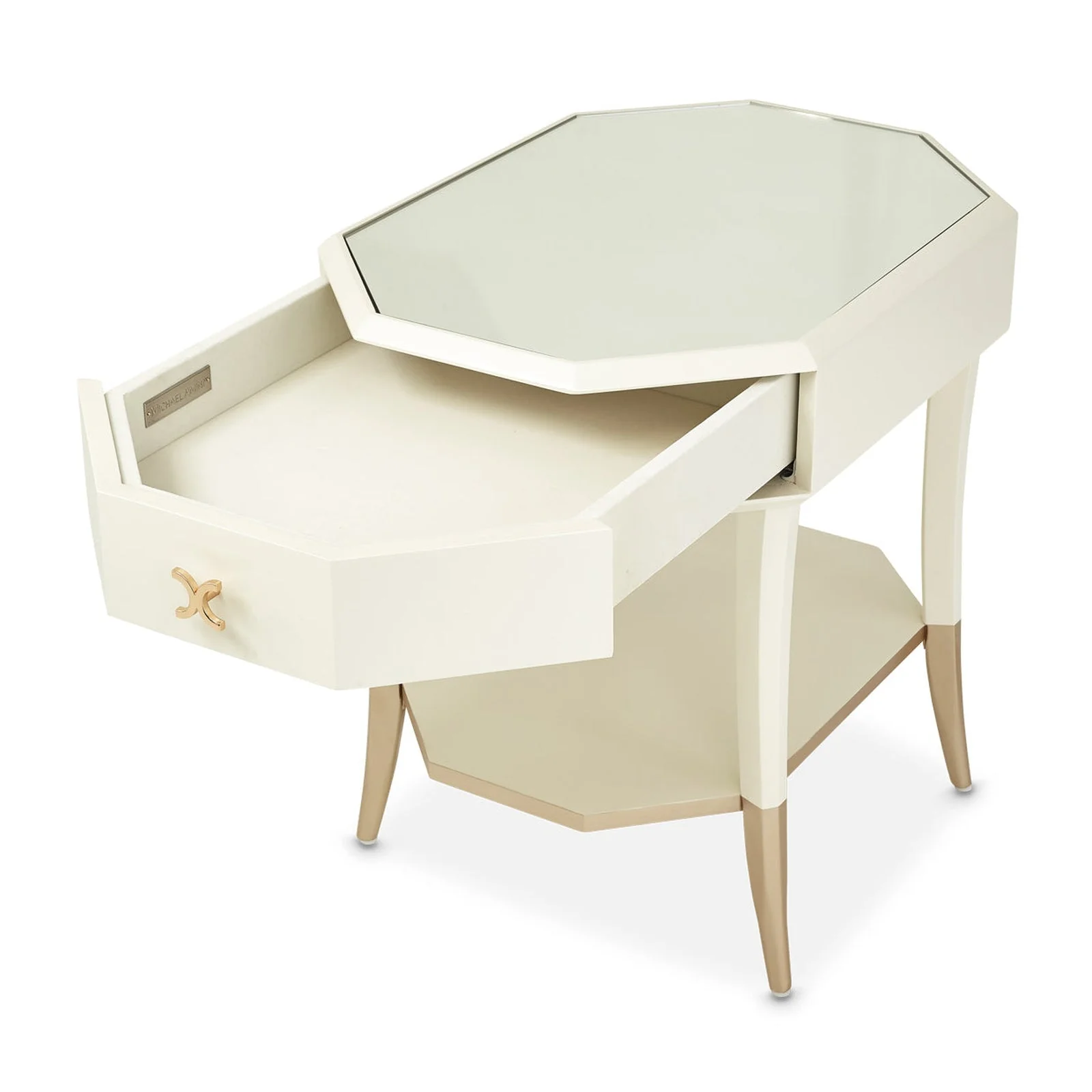 Michael Amini La Rachelle Octagonal End Table - Image 9