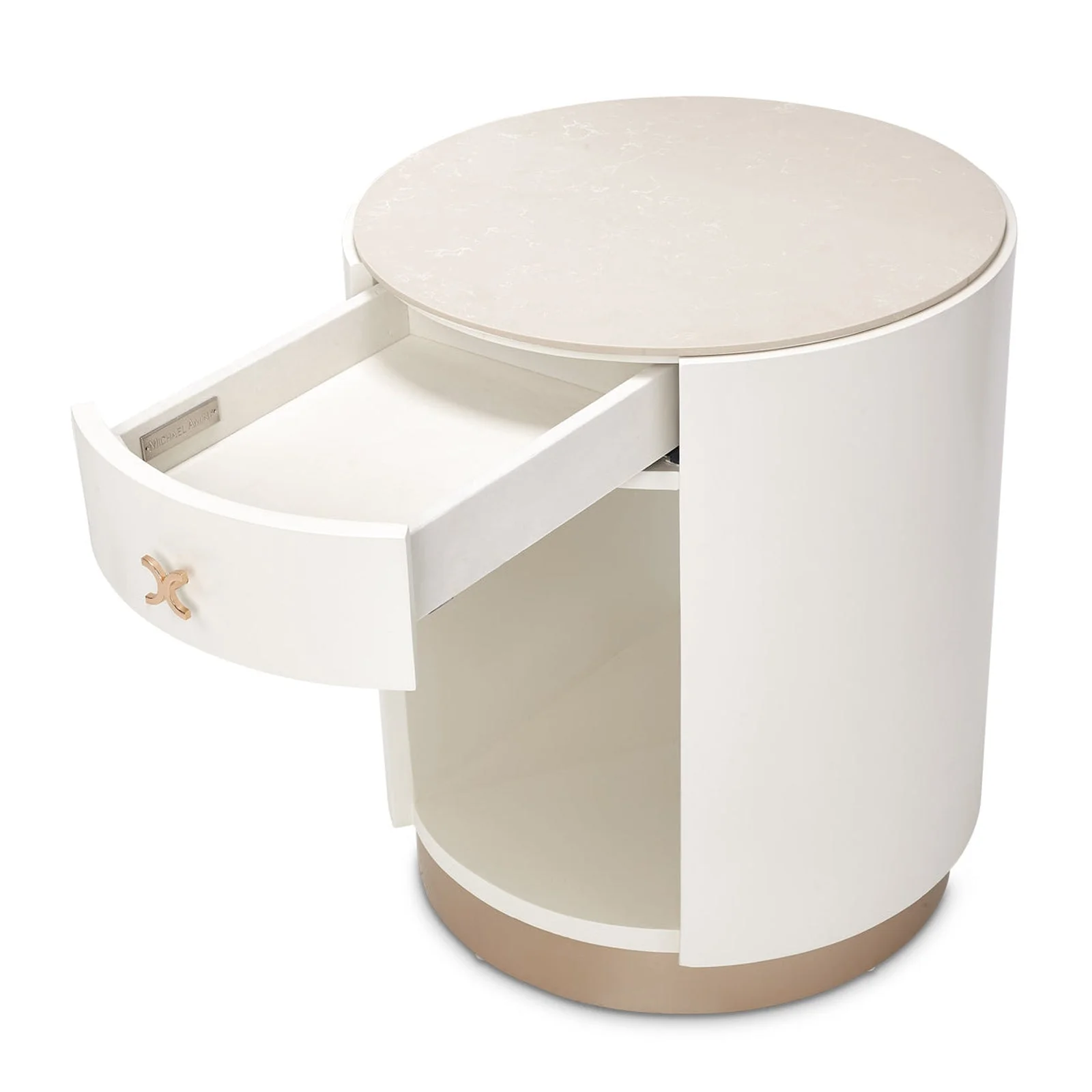 Michael Amini La Rachelle Round End Table - Image 9
