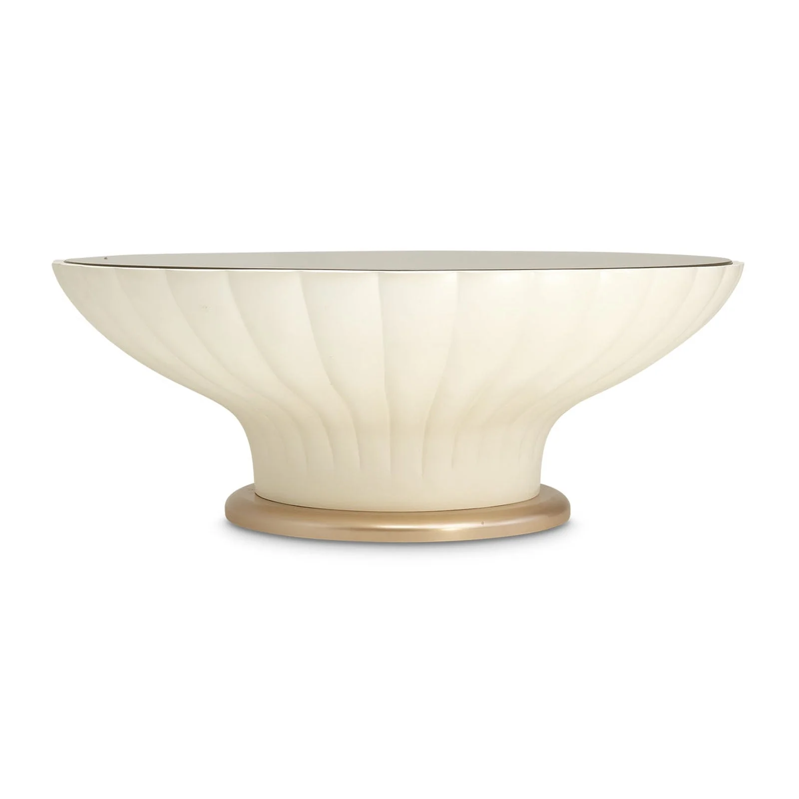 Michael Amini La Rachelle Round Scalloped Cocktail Table - Image 4