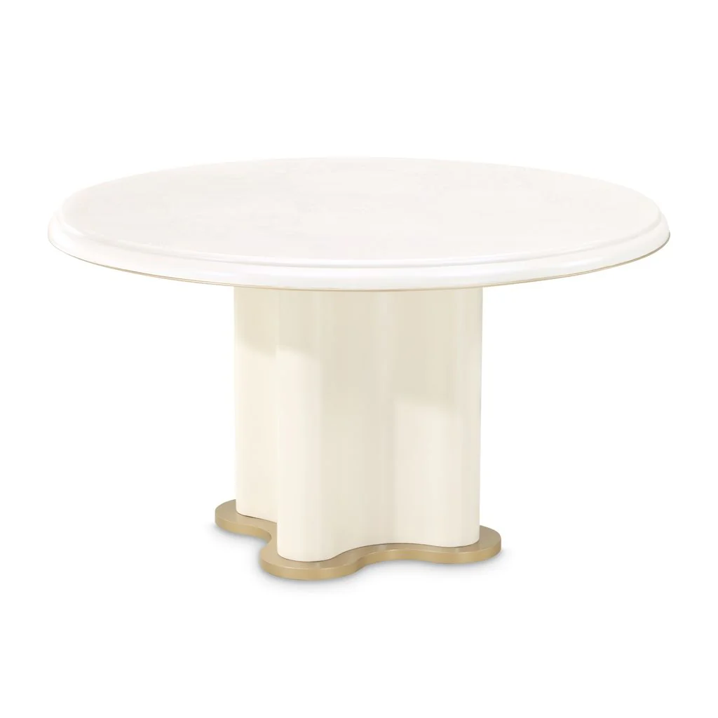 Michael Amini La Terrazza 54" Round Dining Table - Creamy Pearl - Image 2