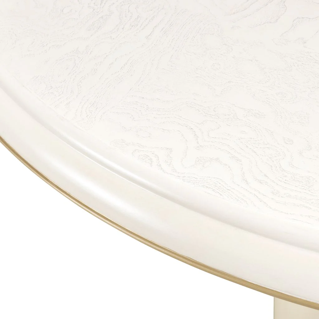 Michael Amini La Terrazza 54" Round Dining Table - Creamy Pearl - Image 4