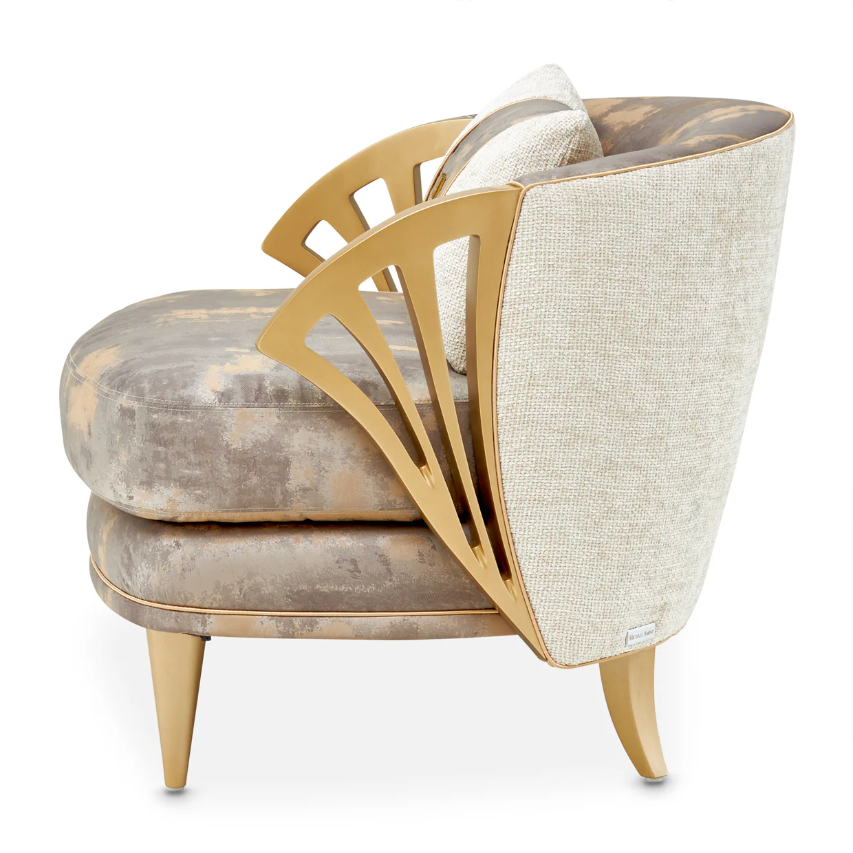 Michael Amini La Terrazza Accent Chair Light Champagne - Image 2