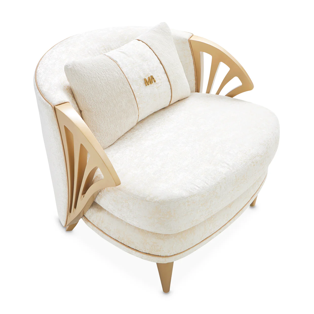 Michael Amini La Terrazza Accent Chair Light Champagne - Image 20