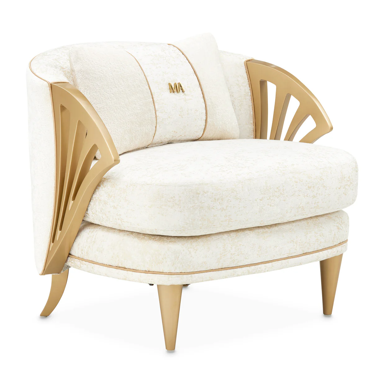 Michael Amini La Terrazza Accent Chair Light Champagne - Image 26