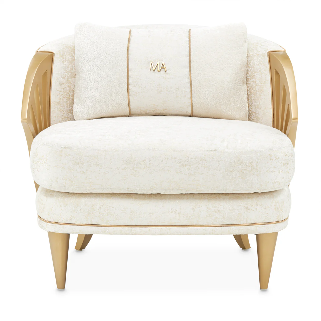 Michael Amini La Terrazza Accent Chair Light Champagne - Image 27