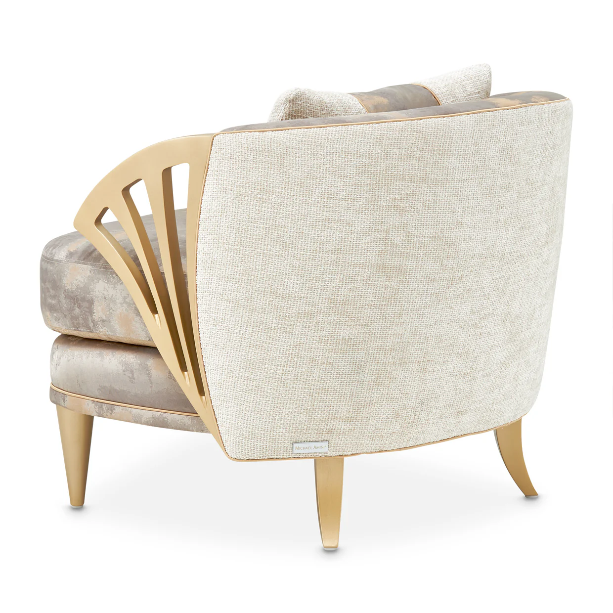 Michael Amini La Terrazza Accent Chair Light Champagne - Image 3