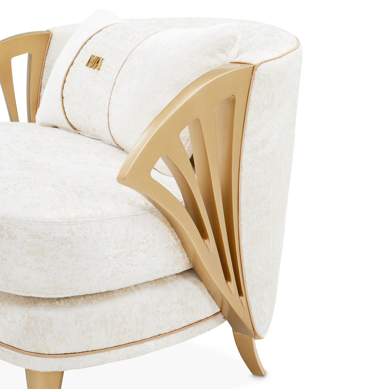 Michael Amini La Terrazza Accent Chair Light Champagne - Image 31